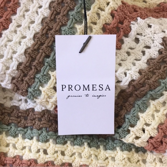 NWT Promesa Crochet Halter Mini Dress - Picture 13 of 16